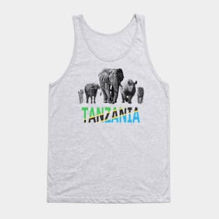 Tanzania Wildlife Big Five Safari for Tanzania Fans Tank Top